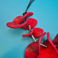 Extravagante Statement-Kette in Rot & Schwarz – Modernes Vintage-Design