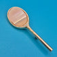 Vintage Tennis Schläger Brosche in Goldoptik mit Perlmutt-Inlay