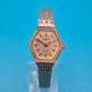 Vintage DUGENA Quartz Damenuhr Sechseck-Gehäuse mit Strukturarmband