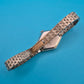 Vintage DUGENA Quartz Damenuhr Sechseck-Gehäuse mit Strukturarmband