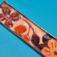Vintage Emaille Brosche rechteckig florales Dekor mehrfarbig