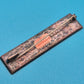 Vintage Emaille Brosche rechteckig florales Dekor mehrfarbig