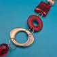 Vintage Statement Kette Rote Glasperlen Silber Design Akzente Boho Modeschmuck
