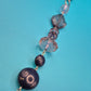 Elegante Vintage-Kette in Violett- und Fliedertönen mit geometrischen Perlen