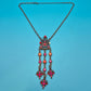 Vintage Statement-Kette mit triangulärem Anhänger und funkelnden Strasssteinen