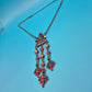 Vintage Statement-Kette mit triangulärem Anhänger und funkelnden Strasssteinen