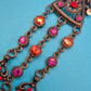 Vintage Statement-Kette mit triangulärem Anhänger und funkelnden Strasssteinen