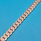 Klassisches flaches Panzerarmband mit feiner Texturierung - Vintage Look
