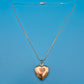Elegante Vintage Herz-Medaillon Halskette in Goldoptik