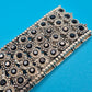 Vintage Stretch-Armband mit schwarzen Schmucksteinen in Antik-Silber-Optik