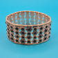 Vintage Stretch-Armband mit schwarzen Schmucksteinen in Antik-Silber-Optik