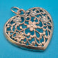 Romantischer Vintage Herz-Anhänger mit floralem Filigran-Design