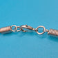 Vintage Schlangen-Halskette mit roten Schmucksteinen Silber-Optik