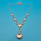 Elegante Y-Kette Roségold-Optik mit funkelnden Zirkonia-Steinen