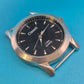 Vintage Classic Quarz-Armbanduhr Herrenuhr mit schlichtem schwarzem Zifferblatt