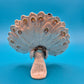 Elegante Vintage Brosche Pfau in Weiß mit Strass-Akzenten