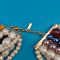 Vintage Statement Mehrreihige Perlenkette Bunt Mix