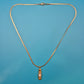Edle Vintage Goldkette mit modernem Kristall-Anhänger