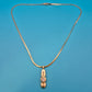 Edle Vintage Goldkette mit modernem Kristall-Anhänger