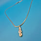Edle Vintage Goldkette mit modernem Kristall-Anhänger