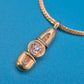 Edle Vintage Goldkette mit modernem Kristall-Anhänger