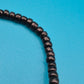 Vintage Statement-Kette Holz Scheiben Rot Schwarz Geometric Design