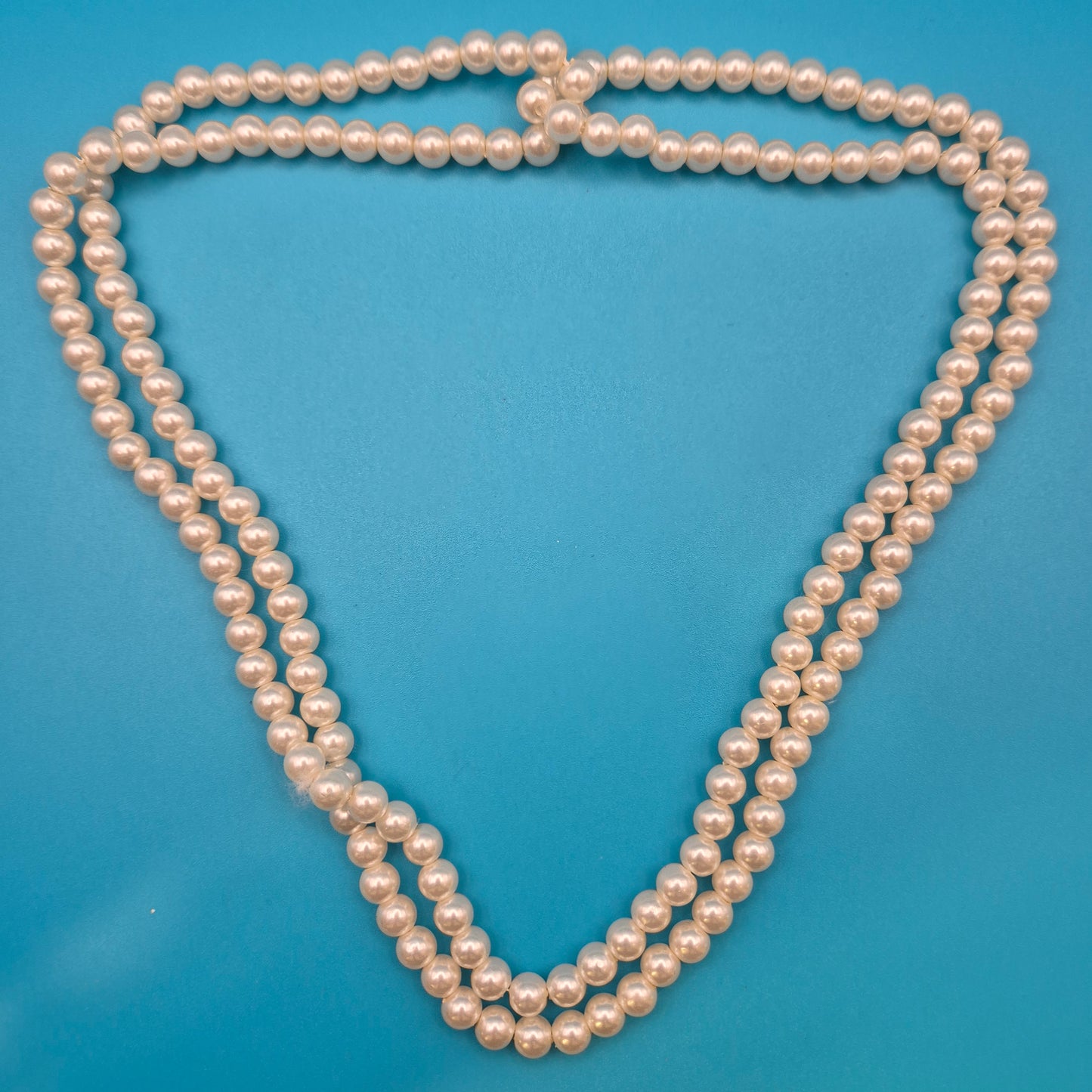 Elegante Vintage Perlenkette mit Knoten-Design Klassisch