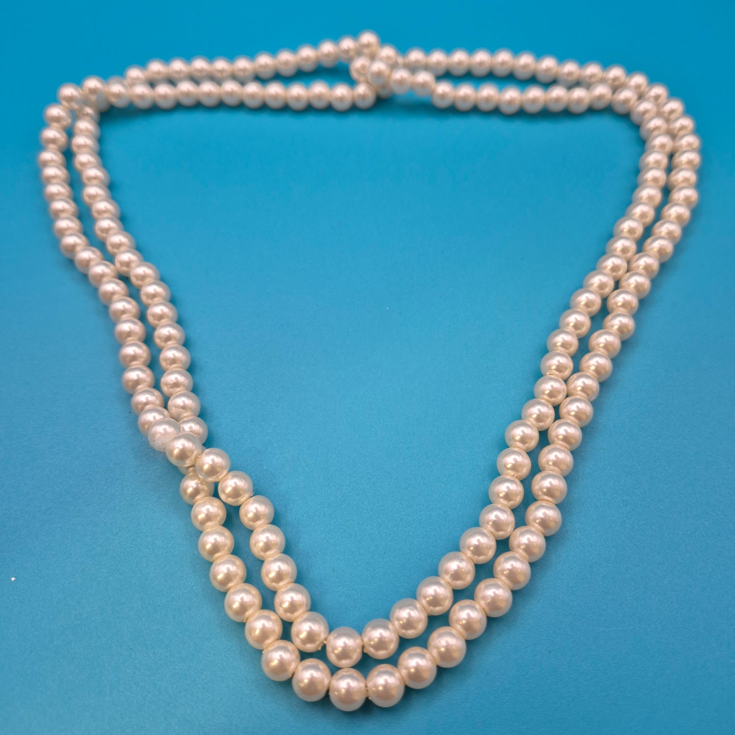 Elegante Vintage Perlenkette mit Knoten-Design Klassisch
