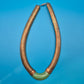 Vintage Statement-Kette Metall Schlangenglied mit grünem Schmuckstein-Element
