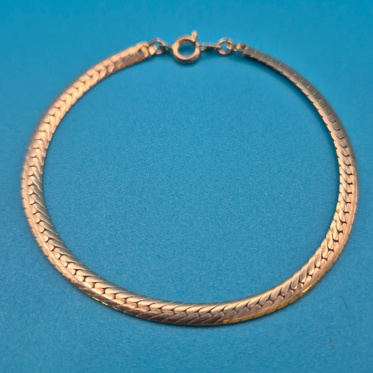 Elegantes Vintage Schlangenketten-Armband in Goldoptik