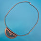 Vintage Statement-Kette mit architektonischem Halbmond-Anhänger