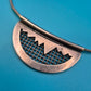 Vintage Statement-Kette mit architektonischem Halbmond-Anhänger