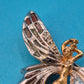 Vintage Fee Brosche mit Strasssteinen und goldfarbenen Akzenten