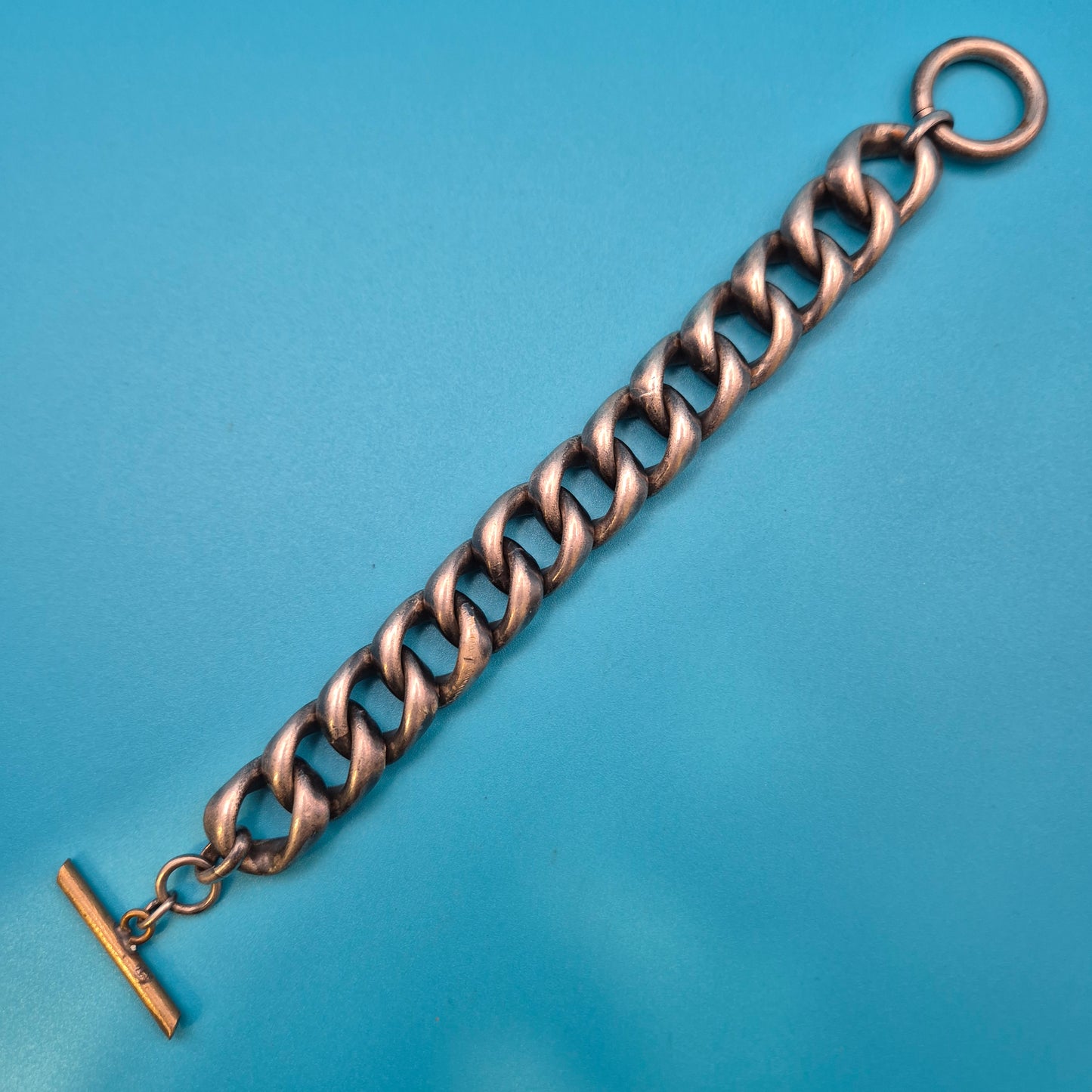 Rustikales Gliederketten-Armband im Vintage-Stil mit Knebelverschluss