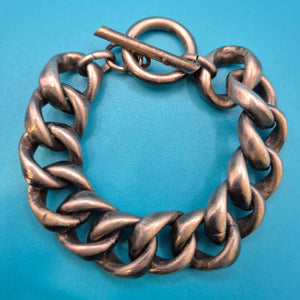 Rustikales Gliederketten-Armband im Vintage-Stil mit Knebelverschluss