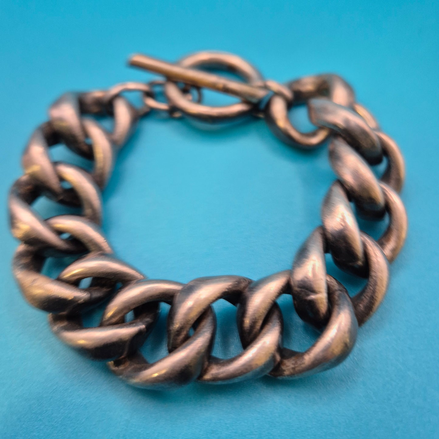 Rustikales Gliederketten-Armband im Vintage-Stil mit Knebelverschluss