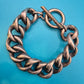 Rustikales Gliederketten-Armband im Vintage-Stil mit Knebelverschluss