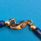 Vintage Azurit-Malachit Perlenarmband mit Goldakzenten