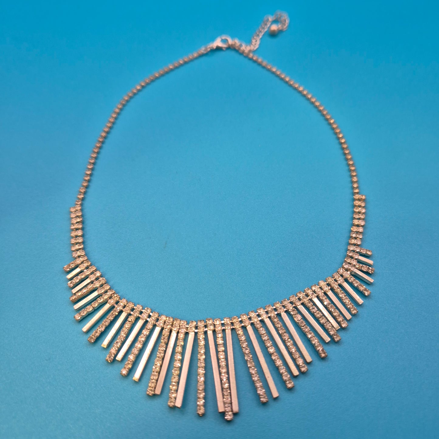 Vintage Statement Collier mit Strass-Fransen im Glamour-Stil