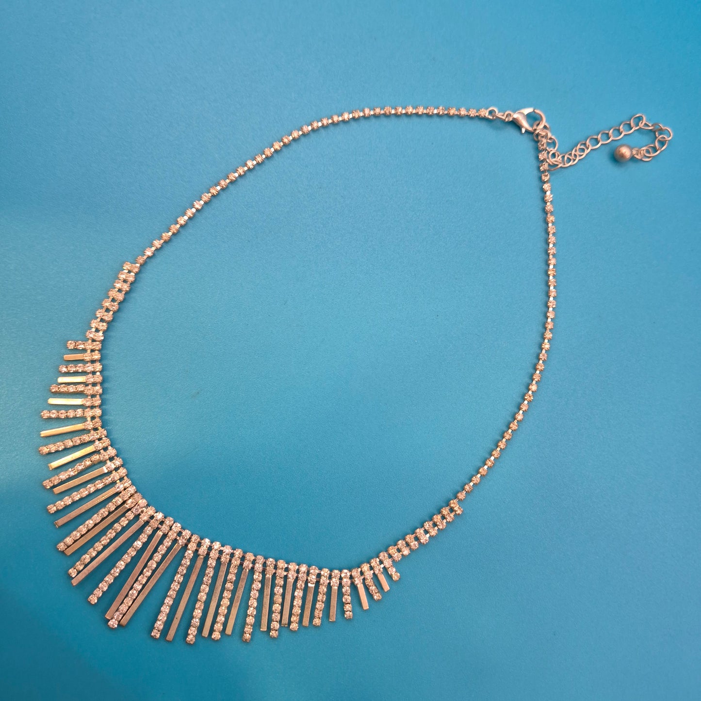 Vintage Statement Collier mit Strass-Fransen im Glamour-Stil