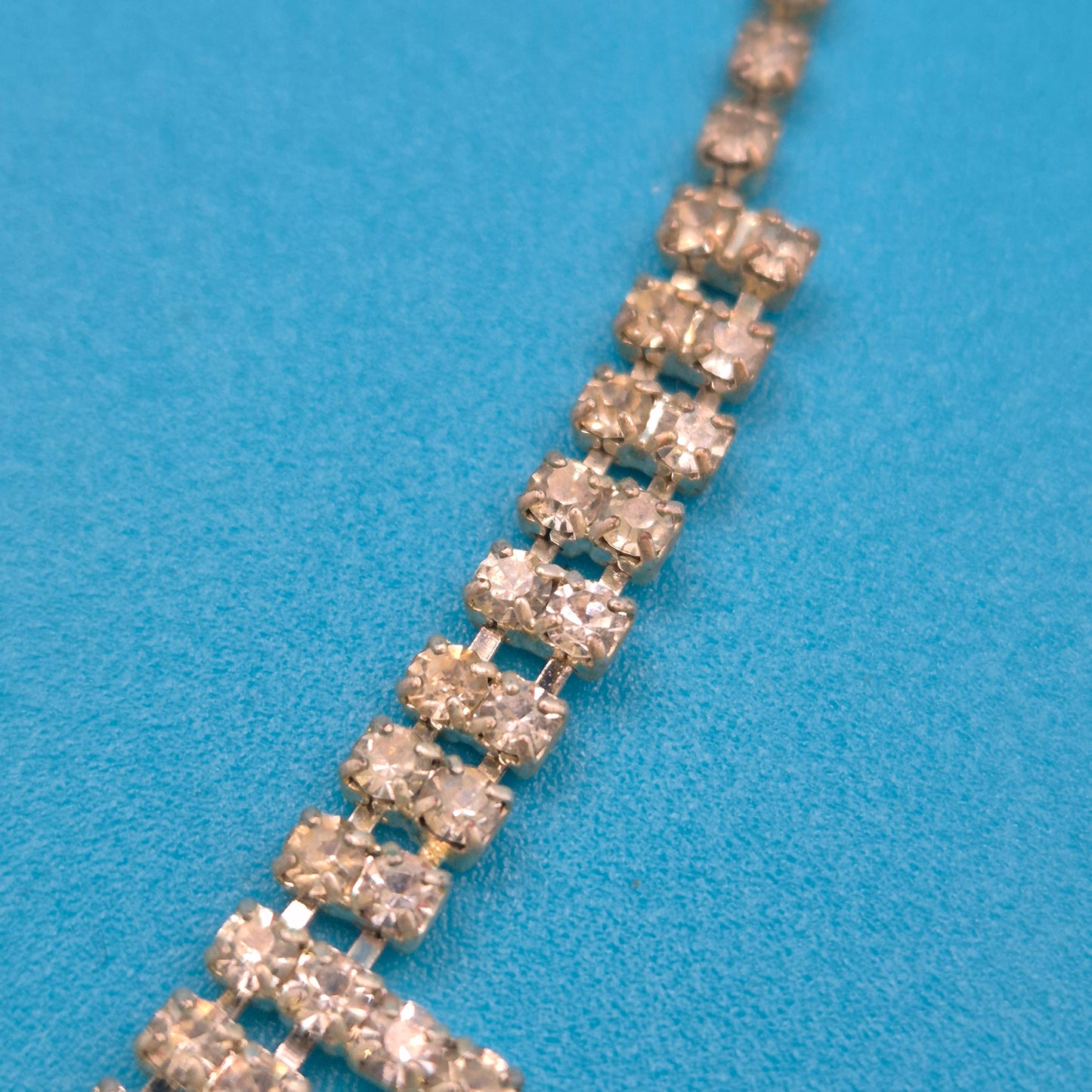 Vintage Statement Collier mit Strass-Fransen im Glamour-Stil