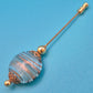 Vintage Hutnadel mit kunstvoll gemusterter Glasperle & Gold-Finish