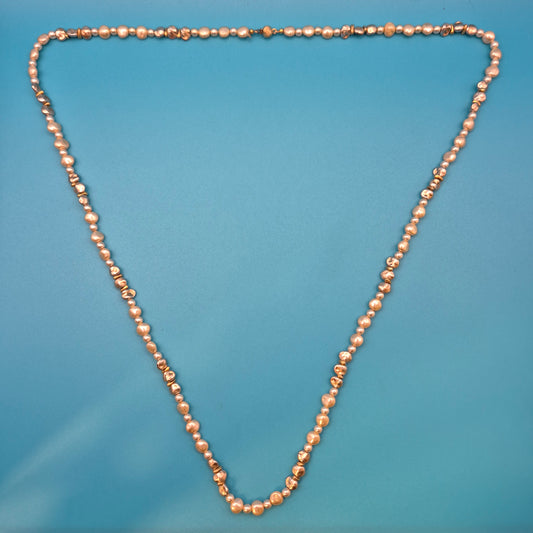 Vintage Barockperlenkette mit goldenen Akzenten