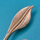 Elegante Vintage Brosche Zweig mit zwei Blättern silberfarben