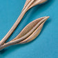 Elegante Vintage Brosche Zweig mit zwei Blättern silberfarben