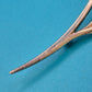Elegante Vintage Brosche Zweig mit zwei Blättern silberfarben