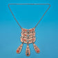 Vintage Statement-Kette im Ethno-Stil mit Korallen- und Türkis-Akzenten