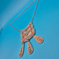 Vintage Statement-Kette im Ethno-Stil mit Korallen- und Türkis-Akzenten