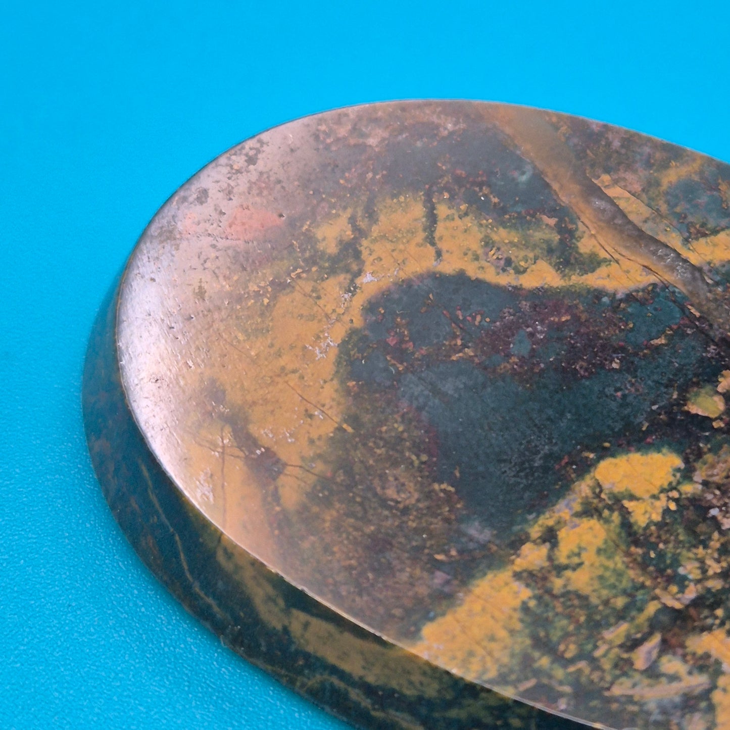 Vintage Jaspis Cabochon Anhänger in Erdtönen – Einzigartiges Unikat