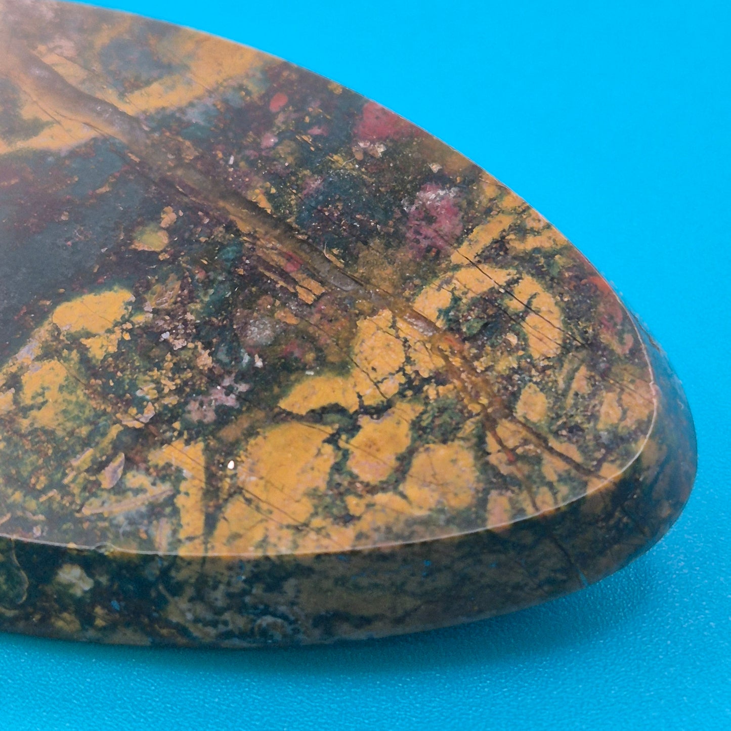Vintage Jaspis Cabochon Anhänger in Erdtönen – Einzigartiges Unikat